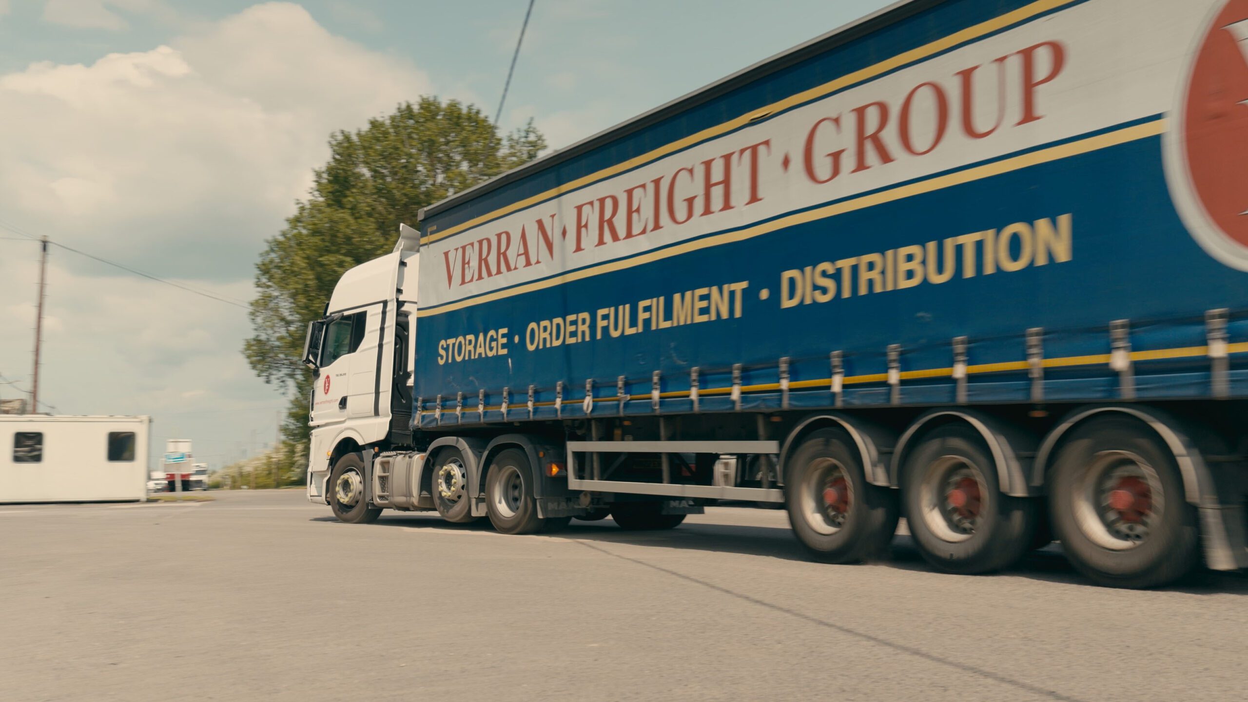 Verran Freight truck driving into depot