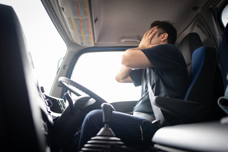 Male truck driver is crying - Fleet Witness - Fleet Tracking Male truck driver is crying