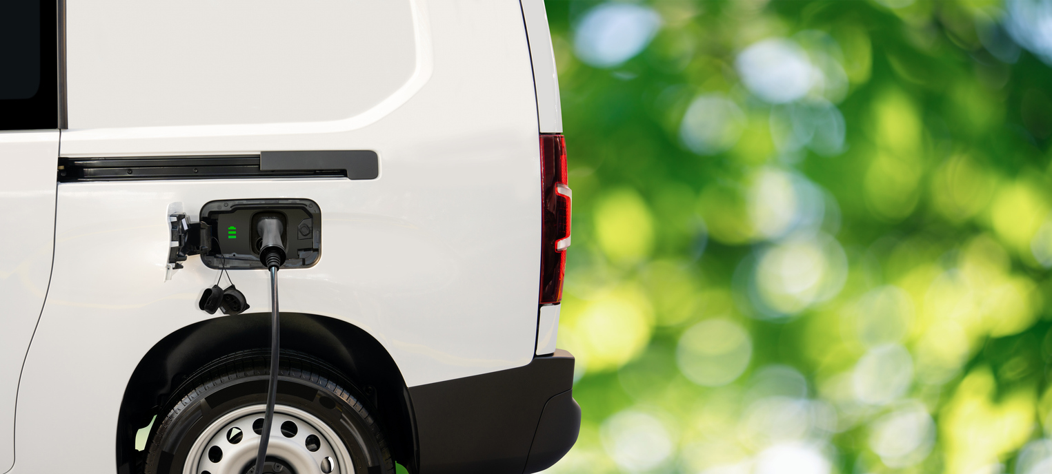 Electric delivery van on