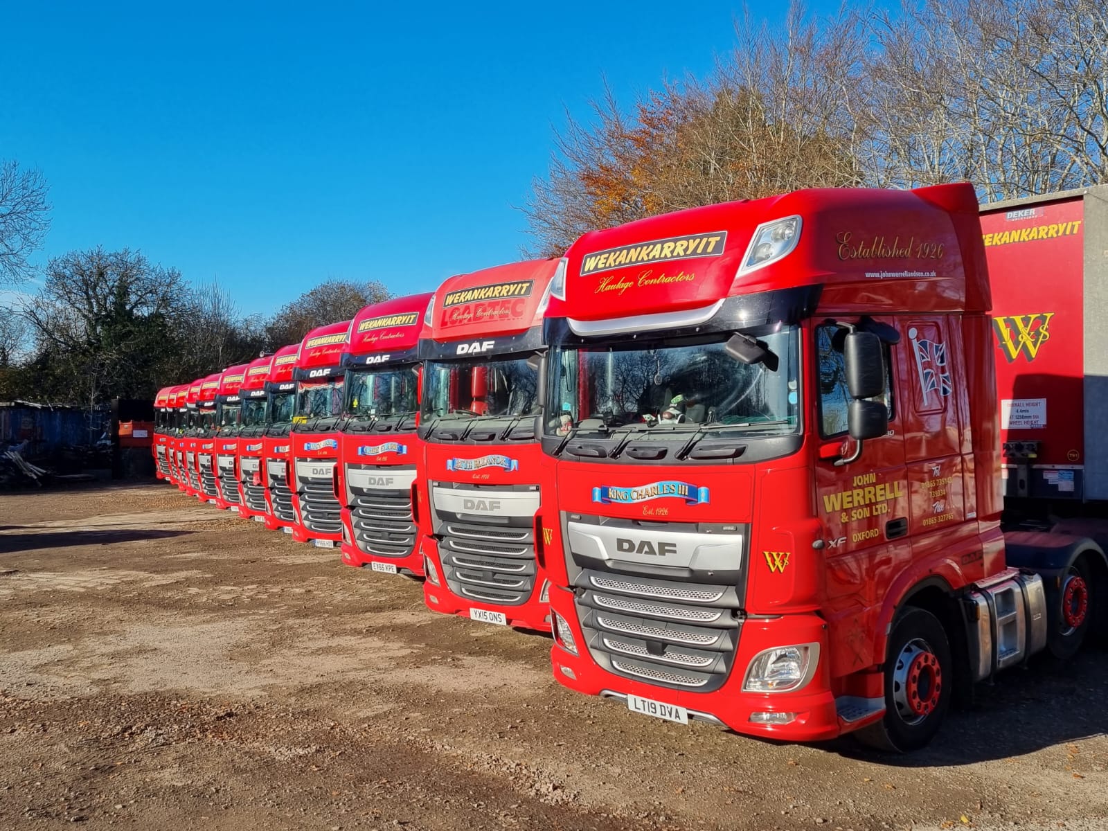 John Werrell & Son fleet of trucks in a row banner image