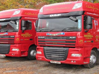 John Werrell & Son fleet of trucks banner image